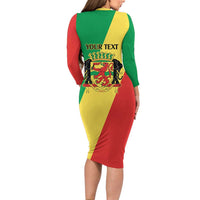 Republic of The Congo Personalized Family Matching Long Sleeve Bodycon Dress and Hawaiian Shirt Simple Flag Style - Wonder Print Shop