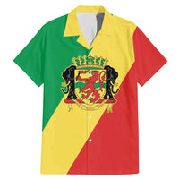 Republic of The Congo Personalized Family Matching Mermaid Dress and Hawaiian Shirt Simple Flag Style - Wonder Print Shop