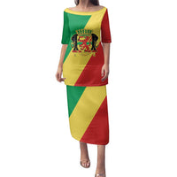 Republic of The Congo Personalized Family Matching Puletasi and Hawaiian Shirt Simple Flag Style - Wonder Print Shop
