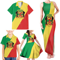 Republic of The Congo Personalized Family Matching Tank Maxi Dress and Hawaiian Shirt Simple Flag Style - Wonder Print Shop