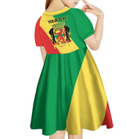 Republic of The Congo Personalized Kid Short Sleeve Dress Simple Flag Style - Wonder Print Shop