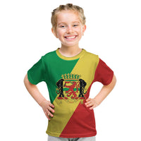 Republic of The Congo Personalized Kid T Shirt Simple Flag Style - Wonder Print Shop