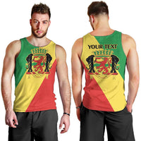 Republic of The Congo Personalized Men Tank Top Simple Flag Style - Wonder Print Shop