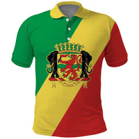 Republic of The Congo Personalized Polo Shirt Simple Flag Style - Wonder Print Shop