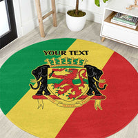 Republic of The Congo Personalized Round Carpet Simple Flag Style - Wonder Print Shop