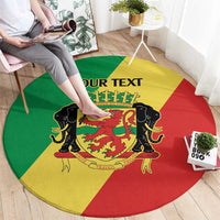 Republic of The Congo Personalized Round Carpet Simple Flag Style - Wonder Print Shop