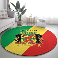 Republic of The Congo Personalized Round Carpet Simple Flag Style - Wonder Print Shop