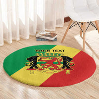 Republic of The Congo Personalized Round Carpet Simple Flag Style - Wonder Print Shop