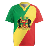 Republic of The Congo Personalized Rugby Jersey Simple Flag Style - Wonder Print Shop