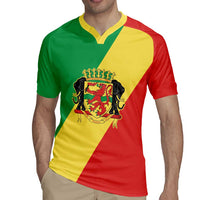 Republic of The Congo Personalized Rugby Jersey Simple Flag Style - Wonder Print Shop