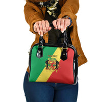 Republic of The Congo Personalized Shoulder Handbag Simple Flag Style - Wonder Print Shop