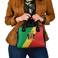 Republic of The Congo Personalized Shoulder Handbag Simple Flag Style - Wonder Print Shop