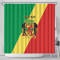 Republic of The Congo Personalized Shower Curtain Simple Flag Style - Wonder Print Shop