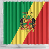Republic of The Congo Personalized Shower Curtain Simple Flag Style - Wonder Print Shop