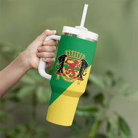 Republic of The Congo Personalized Tumbler With Handle Simple Flag Style - Wonder Print Shop