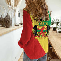 Republic of The Congo Personalized Women Casual Shirt Simple Flag Style - Wonder Print Shop