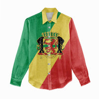 Republic of The Congo Personalized Women Casual Shirt Simple Flag Style - Wonder Print Shop