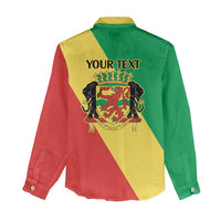 Republic of The Congo Personalized Women Casual Shirt Simple Flag Style - Wonder Print Shop