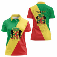 Republic of The Congo Personalized Women Polo Shirt Simple Flag Style - Wonder Print Shop