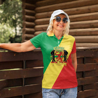 Republic of The Congo Personalized Women Polo Shirt Simple Flag Style - Wonder Print Shop