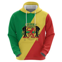 Republic of The Congo Personalized Zip Hoodie Simple Flag Style - Wonder Print Shop