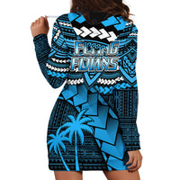 Fiji Rugby Hoodie Dress Go Fijian Tapa Arty with World Cup Vibe - Wonder Print Shop