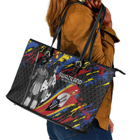 Swaziland Eswatini Somhlolo Day Leather Tote Bag Independence Day