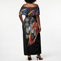 Swaziland Eswatini Somhlolo Day Off Shoulder Maxi Dress Independence Day
