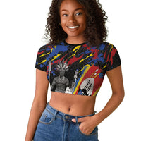 Swaziland Eswatini Somhlolo Day Raglan Cropped T shirt Independence Day