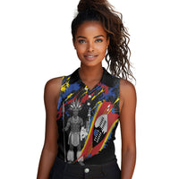 Swaziland Eswatini Somhlolo Day Women Sleeveless Polo Shirt Independence Day