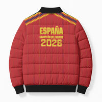 Spain Campeon del Mundo 2026 Bomber Puffer Jacket La Furia Roja History Has Been Made