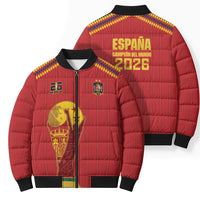 Spain Campeon del Mundo 2026 Bomber Puffer Jacket La Furia Roja History Has Been Made