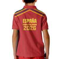 Spain Campeon del Mundo 2026 Kid Polo Shirt La Furia Roja History Has Been Made