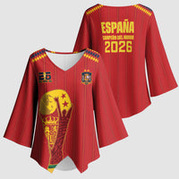 Spain Campeon del Mundo 2026 Kimono Sleeve Blouse La Furia Roja History Has Been Made