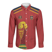 Spain Campeon del Mundo 2026 Long Sleeve Button Shirt La Furia Roja History Has Been Made