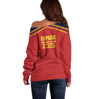 Spain Campeon del Mundo 2026 Off Shoulder Sweater La Furia Roja History Has Been Made