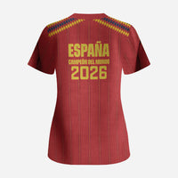 Spain Campeon del Mundo 2026 Scrub Top La Furia Roja History Has Been Made