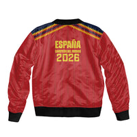 Spain Campeon del Mundo 2026 Sleeve Zip Bomber Jacket La Furia Roja History Has Been Made