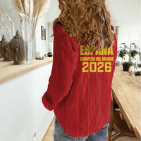 Spain Campeon del Mundo 2026 Women Casual Shirt La Furia Roja History Has Been Made