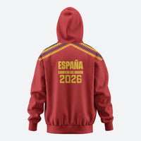 Spain Campeon del Mundo 2026 Zip Hoodie La Furia Roja History Has Been Made