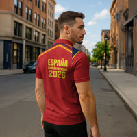 Spain Campeon del Mundo 2026 Zipper Polo Shirt La Furia Roja History Has Been Made