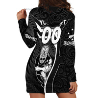 Custom New Zealand Aotearoa Rugby Hoodie Dress Black Fern Maori Tribal Sporty Style - Wonder Print Shop
