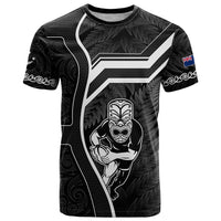 Custom New Zealand Aotearoa Rugby T Shirt Black Fern Maori Tribal Sporty Style - Wonder Print Shop
