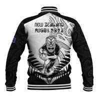 New Zealand Rugby Baseball Jacket Proud Aoteroa Stylised Maori Koru LT9 - Wonder Print Shop