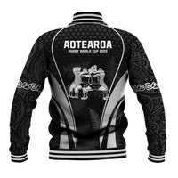 New Zealand Aotearoa Rugby Baseball Jacket Haka Dance Mixed Silver Fern Sporty Style LT9 - Wonder Print Shop