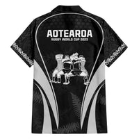 New Zealand Aotearoa Rugby Family Matching Short Sleeve Bodycon Dress and Hawaiian Shirt Haka Dance Mixed Silver Fern Sporty Style - Wonder Print Shop