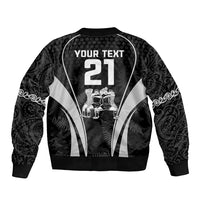 Custom New Zealand Aotearoa Rugby Bomber Jacket Haka Dance Mixed Silver Fern Sporty Style LT9 - Wonder Print Shop