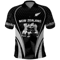 Custom New Zealand Aotearoa Rugby Polo Shirt Haka Dance Mixed Silver Fern Sporty Style - Wonder Print Shop