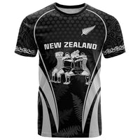 Custom New Zealand Aotearoa Rugby T Shirt Haka Dance Mixed Silver Fern Sporty Style - Wonder Print Shop