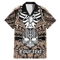 Personalised Polynesia Skull Family Matching Mermaid Dress and Hawaiian Shirt With Boars Tusk Gold Arty Vibe LT9 - Wonder Print Shop